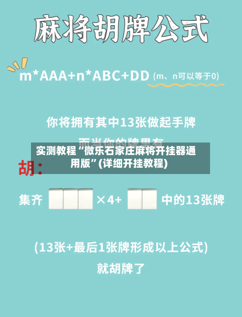实测教程“微乐石家庄麻将开挂器通用版	”(详细开挂教程)-第3张图片