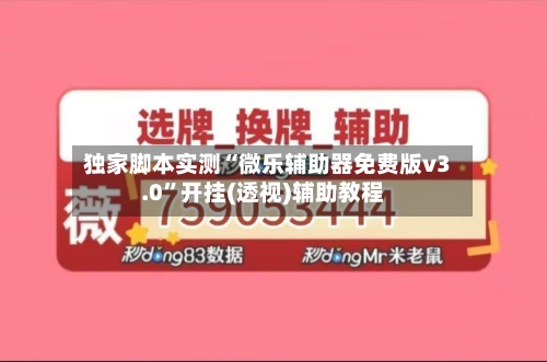 独家脚本实测“微乐辅助器免费版v3.0	”开挂(透视)辅助教程-第3张图片