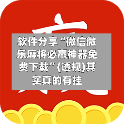软件分享“微信微乐麻将必赢神器免费下载”(透视)其实真的有挂-第3张图片