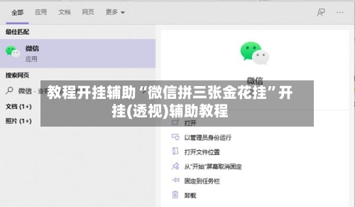 教程开挂辅助“微信拼三张金花挂”开挂(透视)辅助教程-第2张图片