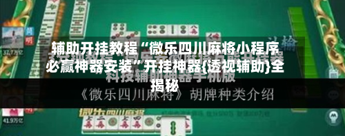 辅助开挂教程“微乐四川麻将小程序必赢神器安装	”开挂神器{透视辅助}全揭秘-第3张图片